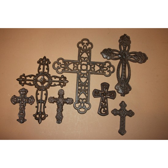 7) pc Cross collection, Saint Augustin cross collection Christi wall crosses cast iron free shipping easter gift church wall