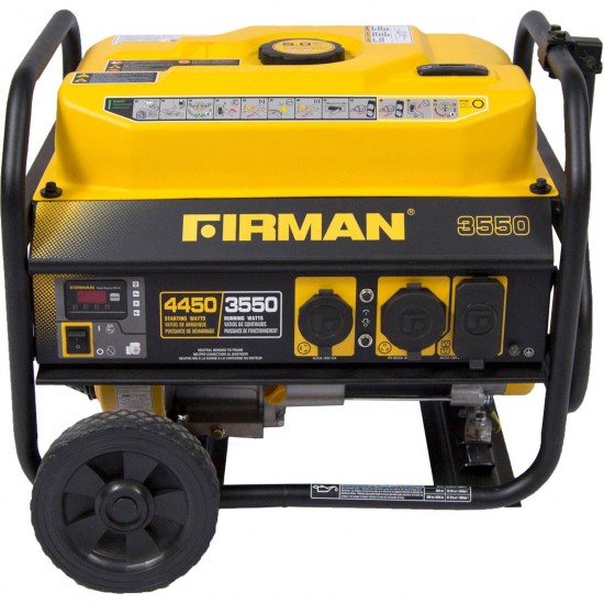 Firman Power Equipment P03501 Powered 3550/4450 Watt (Performance Series) Extended Run Time Portable Generator with Wheel Kit and Cover