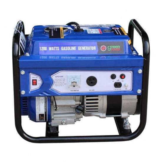 Green-Power America oline Generator Consumer Select Series GPD1500 delivers 1500 watts of starting power and 1200 watts of continious power.