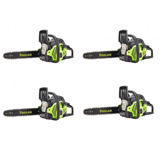 Poulan 14" Steel Bar 33CC Chain Saw 2 Cycle (Certified Refurbished) (4 Pack)