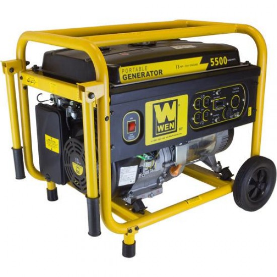 WEN 5500W 389cc 13-HP OHV -Powered Portable Generator with Wheel Kit